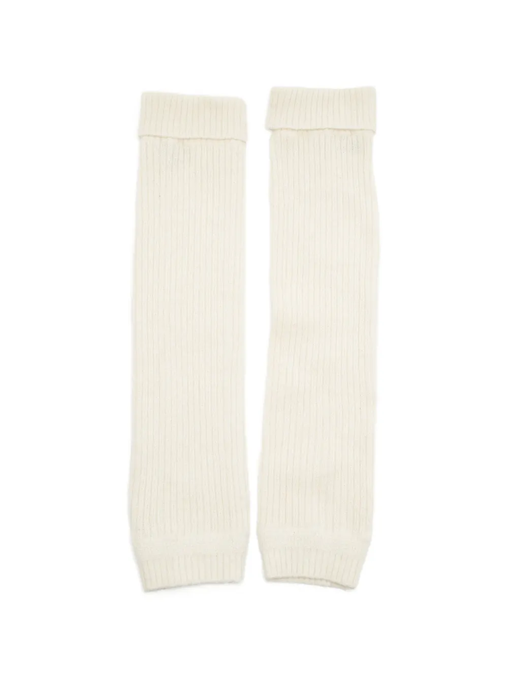 CHANEL Pre-Owned cable-knit gaiters - Nude