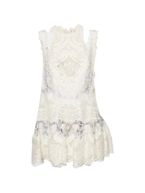 ZIMMERMANN lace-trim mini dress