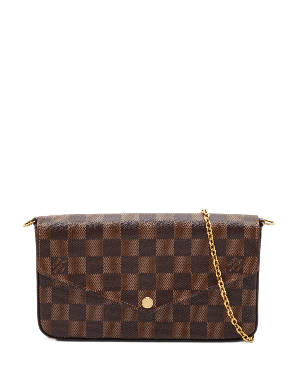 Louis Vuitton Pre-Owned Felicie Damier Ebene clutch bag - Marrone