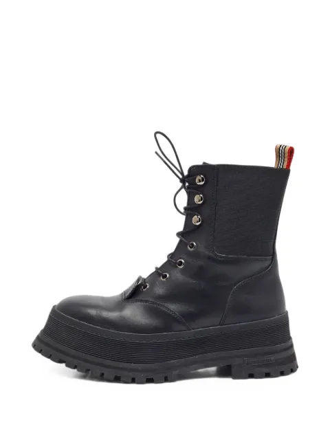 Burberry Pre-Owned Iconic Stripe platform ankle boots