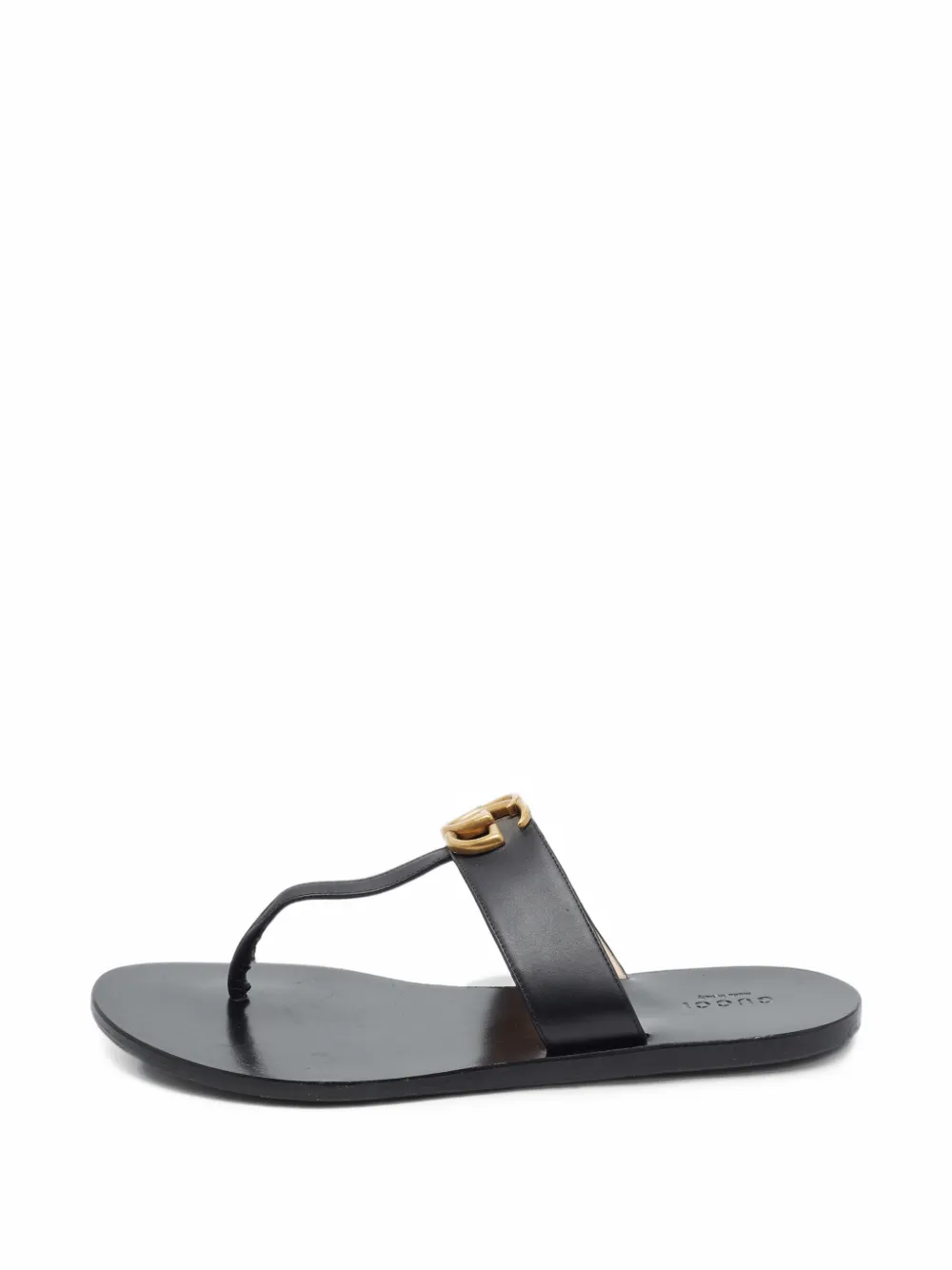 Gucci Pre-Owned GG Marmont thong sandals - Noir Gucci Pre-Owned GG Marmont thong sandals - Noir