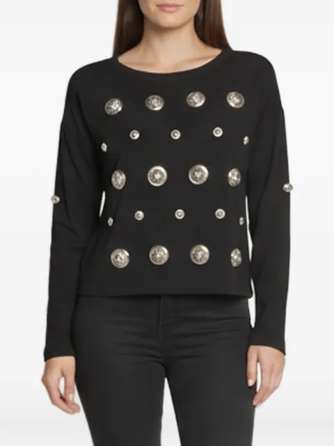 Versus Pre-Owned button-embellished crepe top