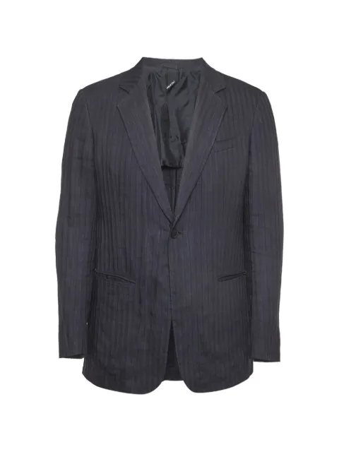 Giorgio Armani Pre-Owned striped single-breasted blazer