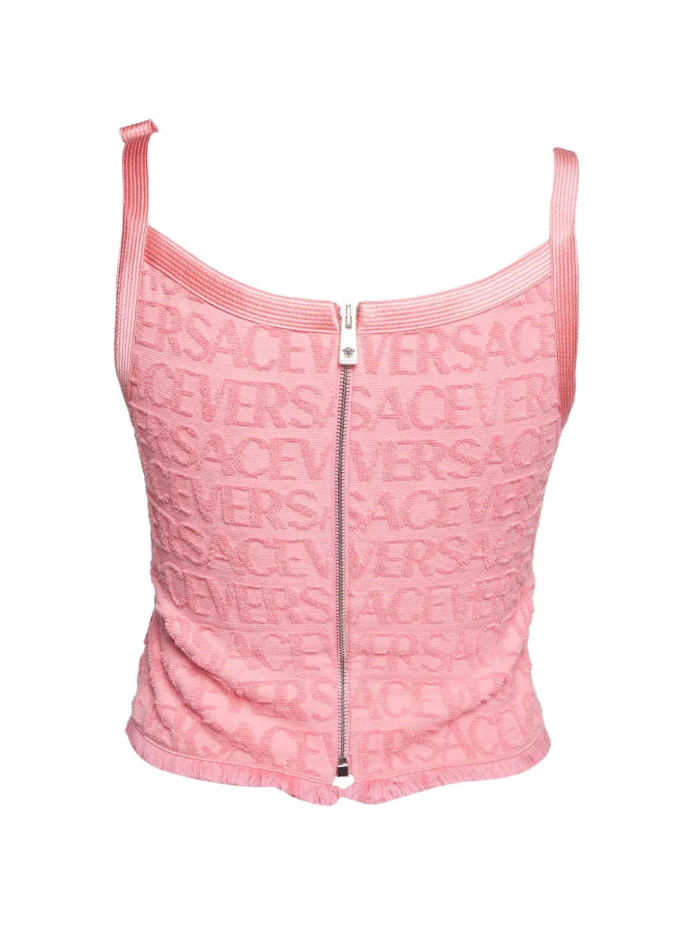 Versace Pre-Owned x Dua Lipa logo-jacquard blouse - Pink