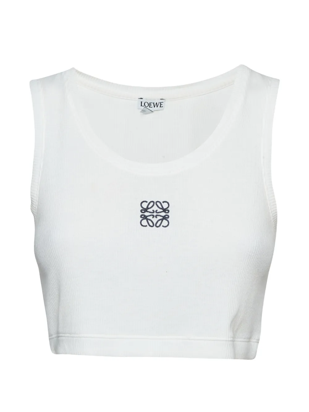 Loewe Pre-Owned Anagram ribbed knit tank top - Weiß