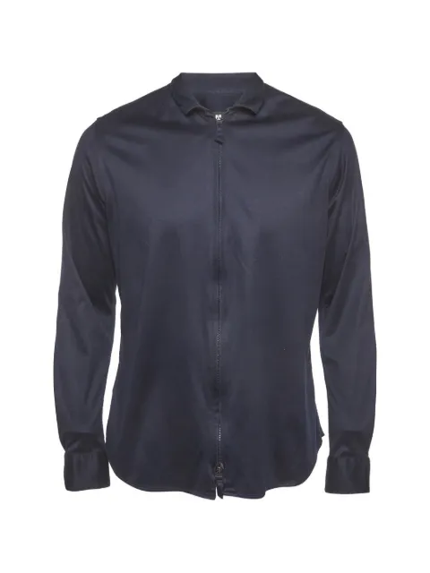 Giorgio Armani Pre-Owned zip-up cotton shirt