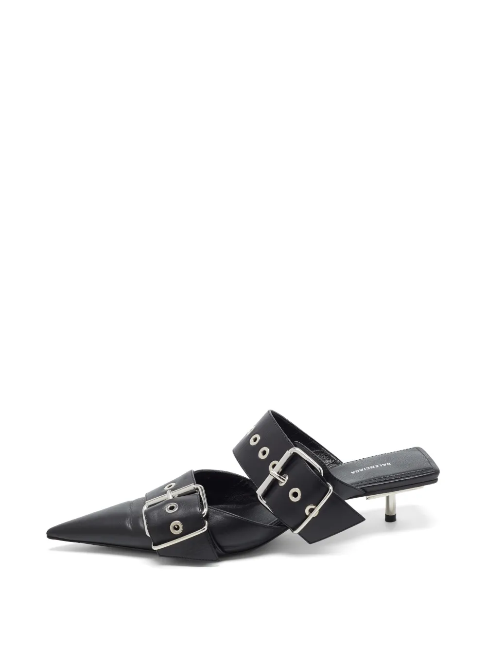 Balenciaga Pre-Owned buckle-belt leather mules - Schwarz