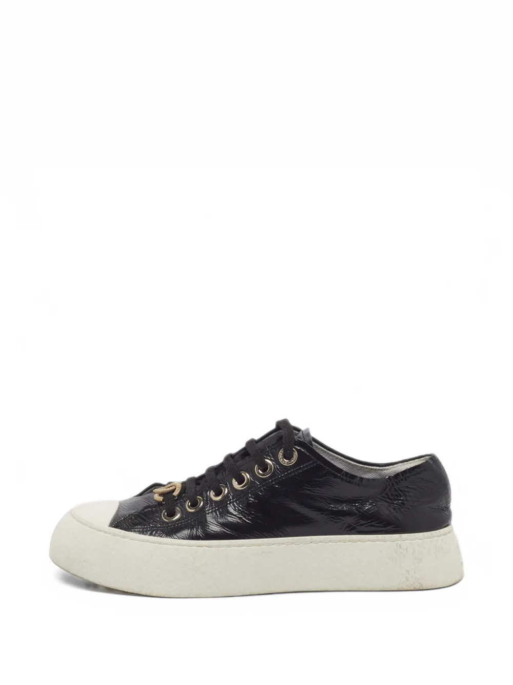 CHANEL Pre-Owned CC lace-up sneakers - Schwarz