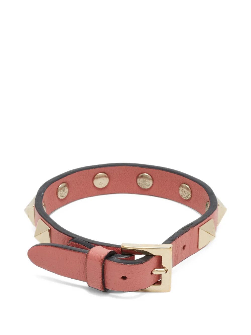 Valentino Garavani Pre-Owned Rockstud leather bracelet - Gold