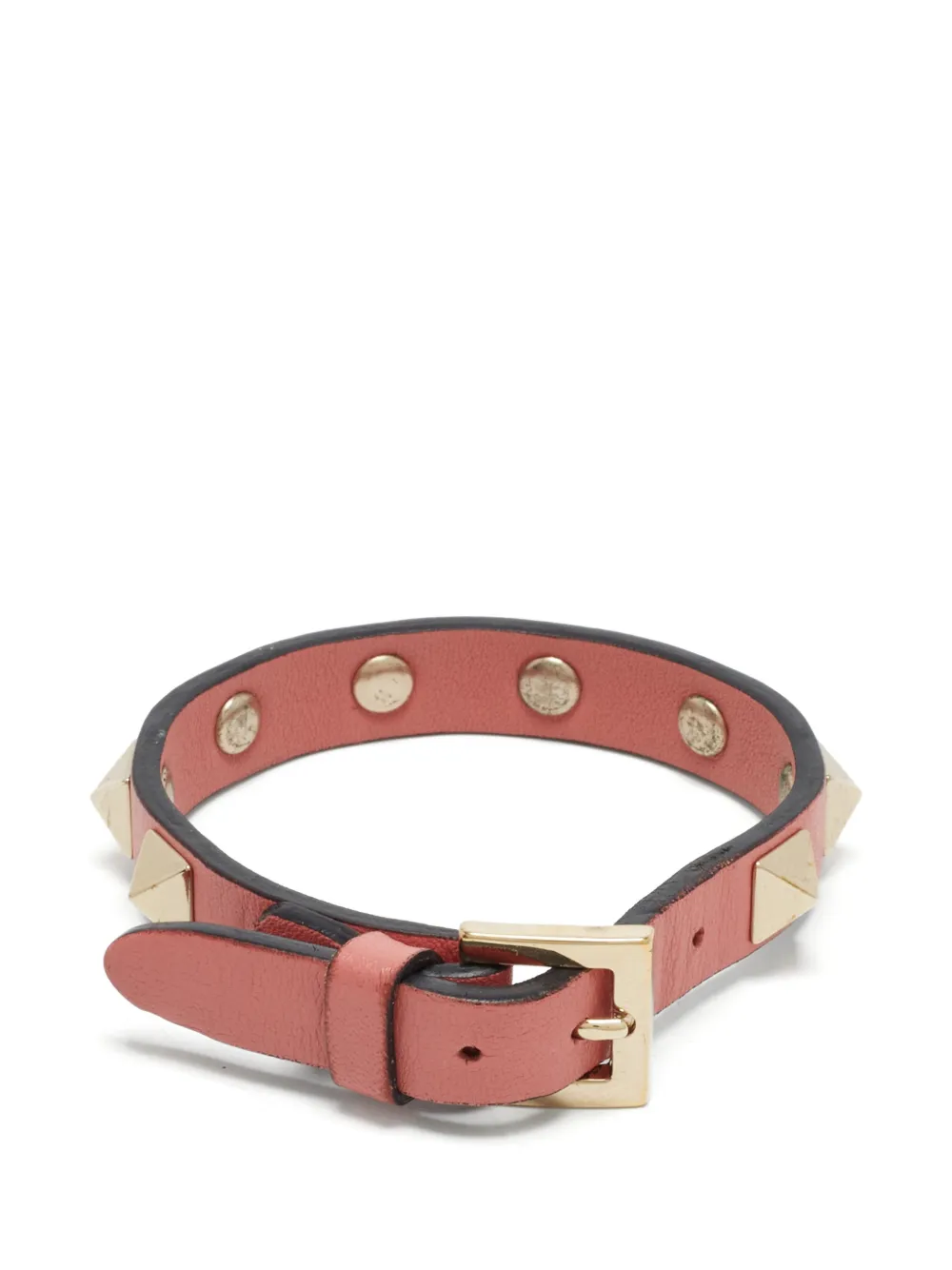 Valentino Garavani Pre-Owned Rockstud leather bracelet - Gold