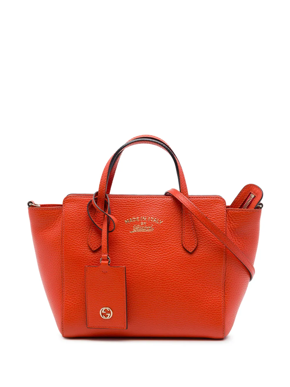 Gucci Pre-Owned 2016-2026 Mini Calfskin Swing satchel - Orange