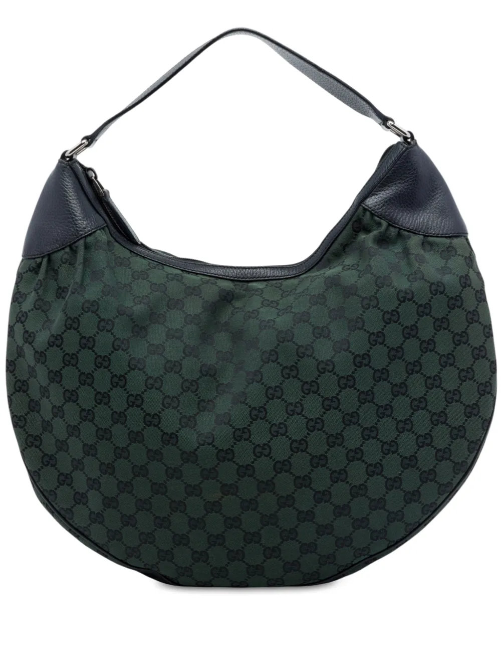 Gucci Pre-Owned sac hobo Half Moon grand modèle en toile GG (2016-2026) - Vert
