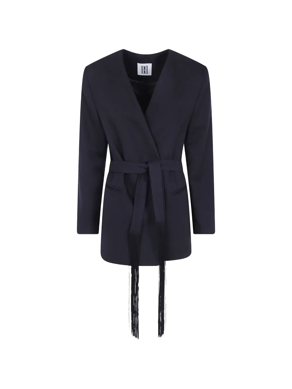 By Malene Birger Emma fringed belted blazer - Blu