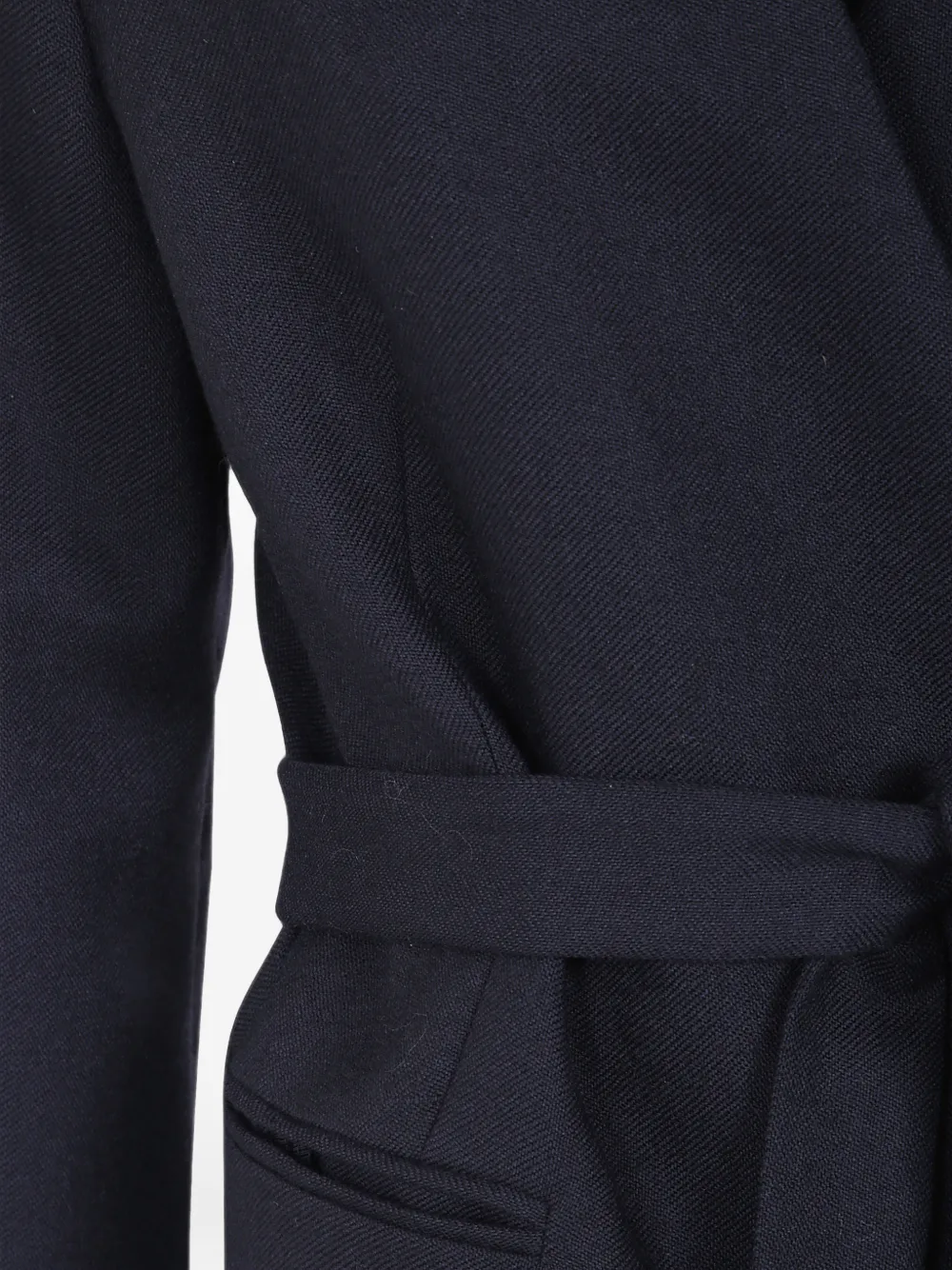 By Malene Birger Emma blazer met franje en ceintuur Blauw