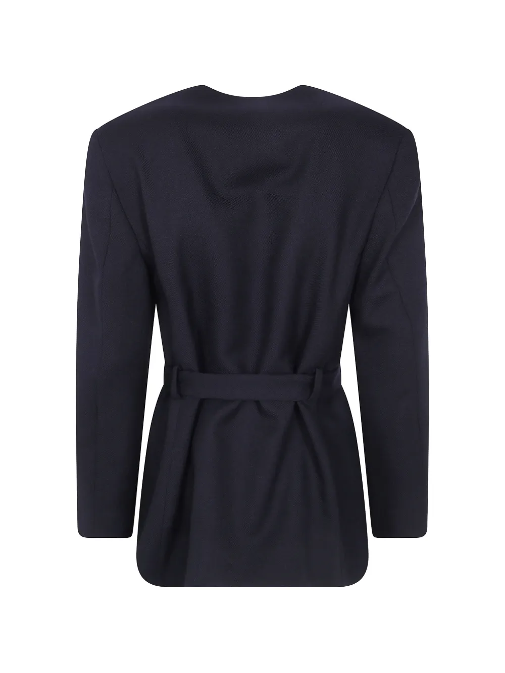 By Malene Birger Emma blazer met franje en ceintuur Blauw