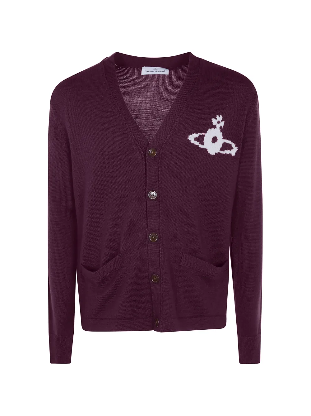 Vivienne Westwood Alex orb-motif knitted cardigan - Rosso