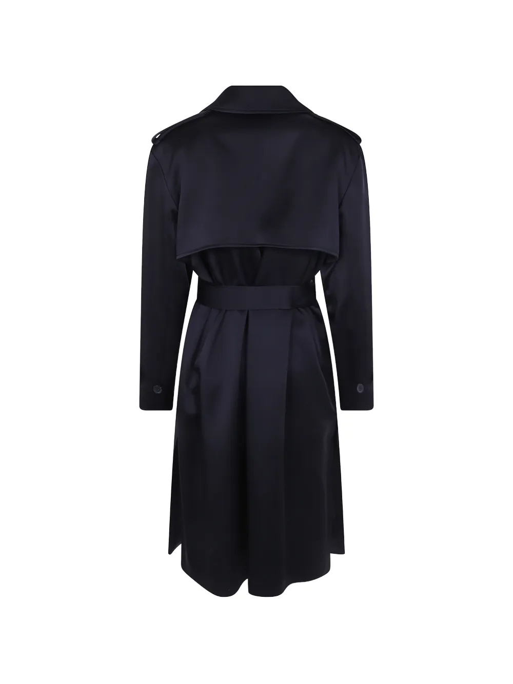 Semicouture Trenchcoat met dubbele rij knopen en ceintuur Zwart