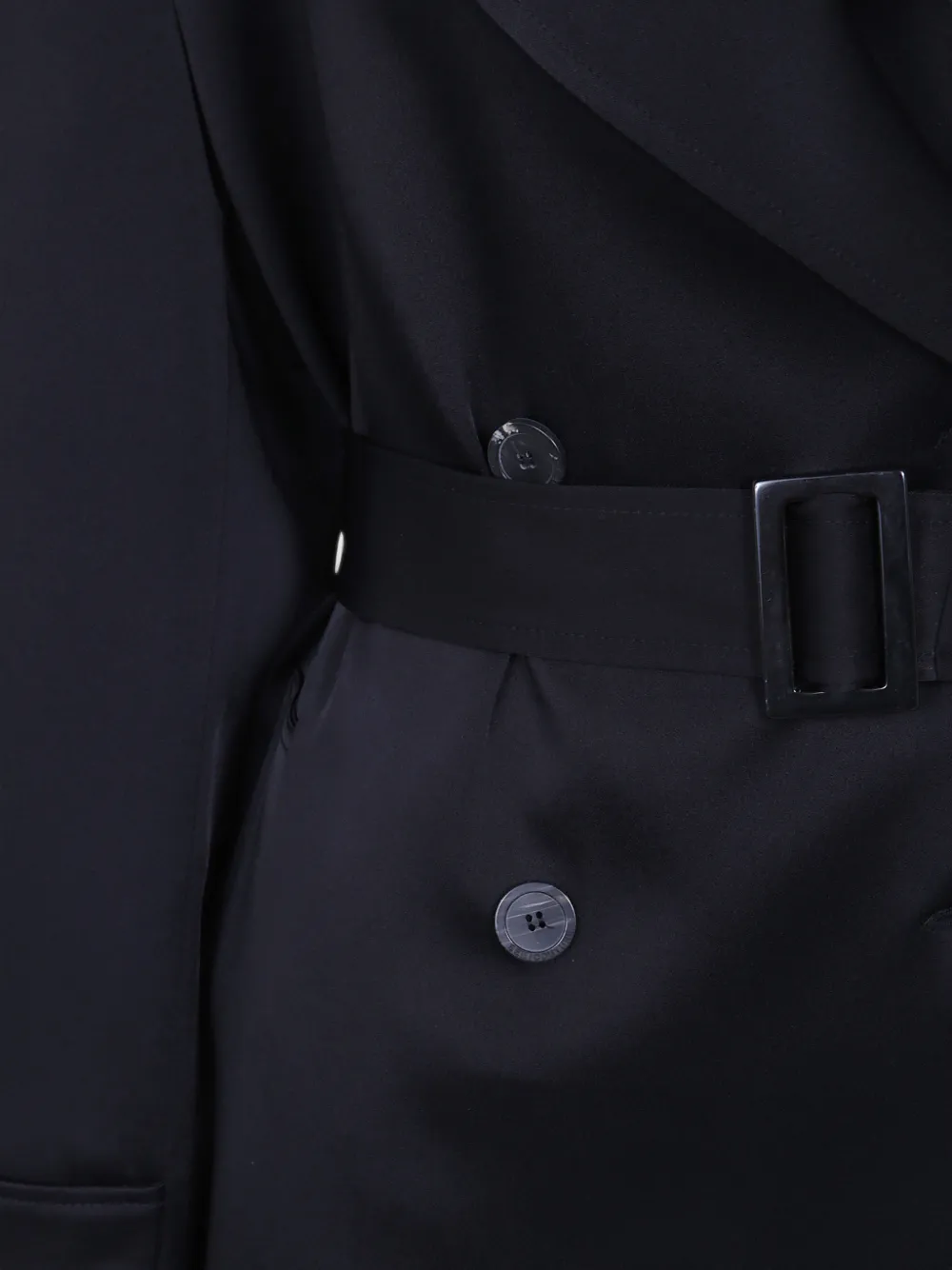 Semicouture Trenchcoat met dubbele rij knopen en ceintuur Zwart