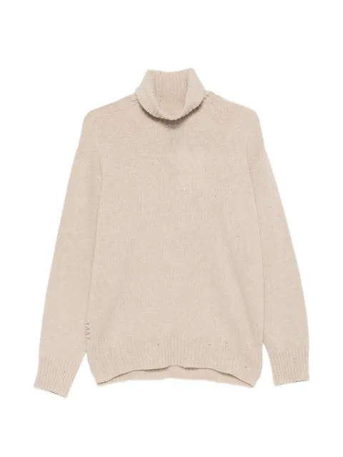 AMARANTO  roll-neck ribbed-trim sweater