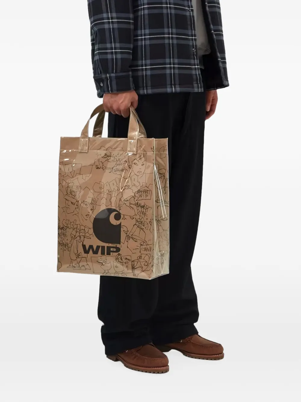Carhartt WIP Blinkerfluid shopper met grafische print Bruin