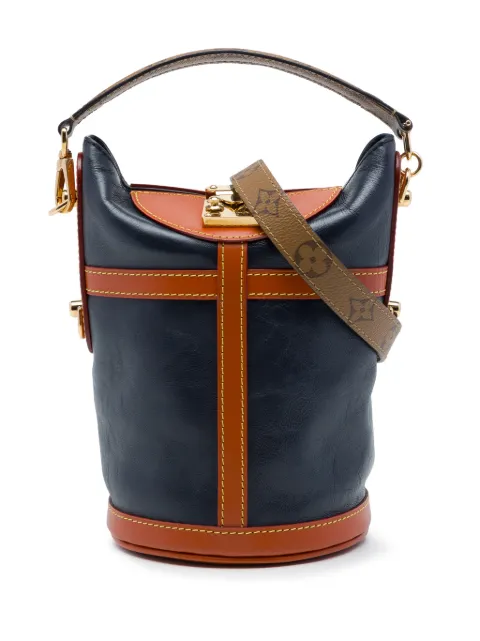 Louis Vuitton Pre-Owned 2019 Calfskin and Monogram Reverse Duffle Bag bucket bag