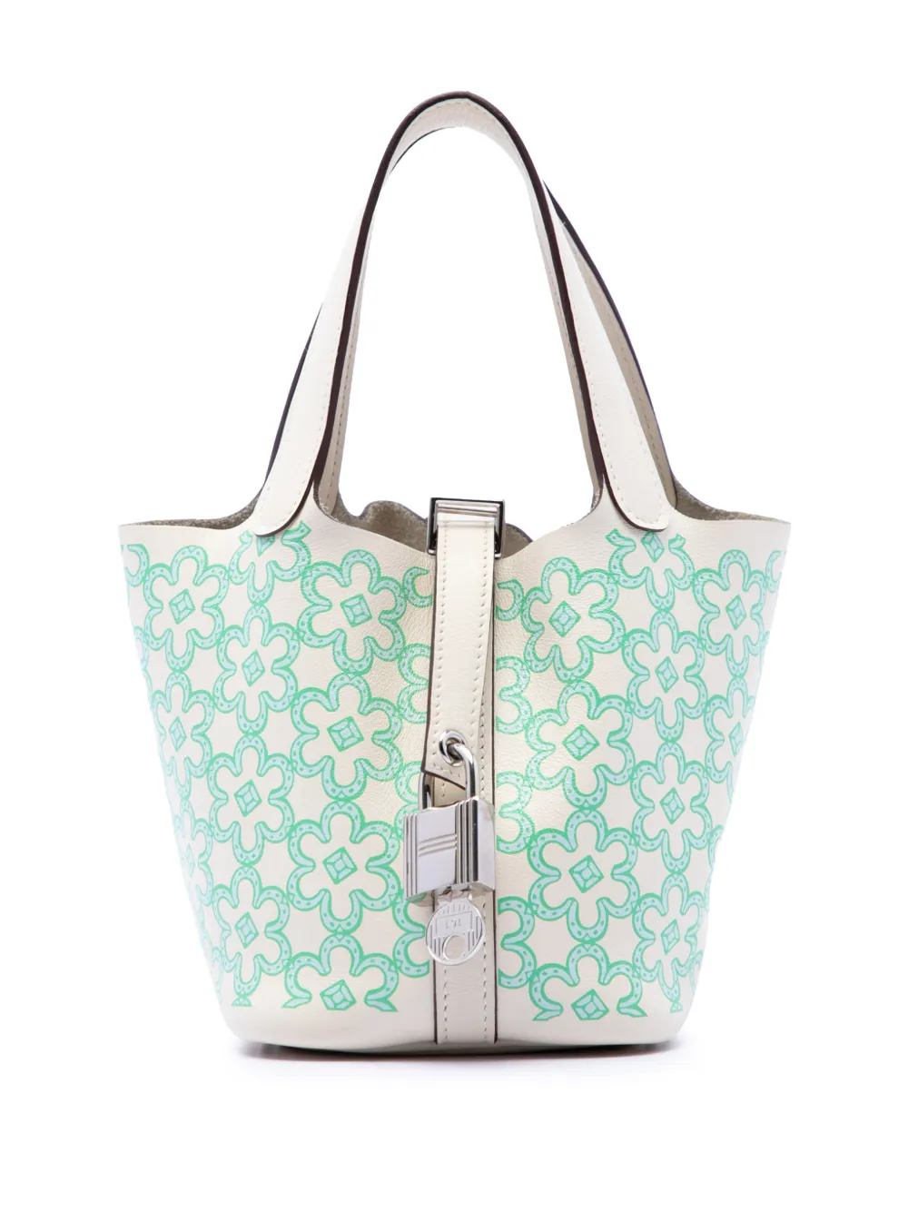Hermès Pre-Owned 2022 micro Swift Lucky Daisy Picotin Lock Handtasche 14cm - Weiß