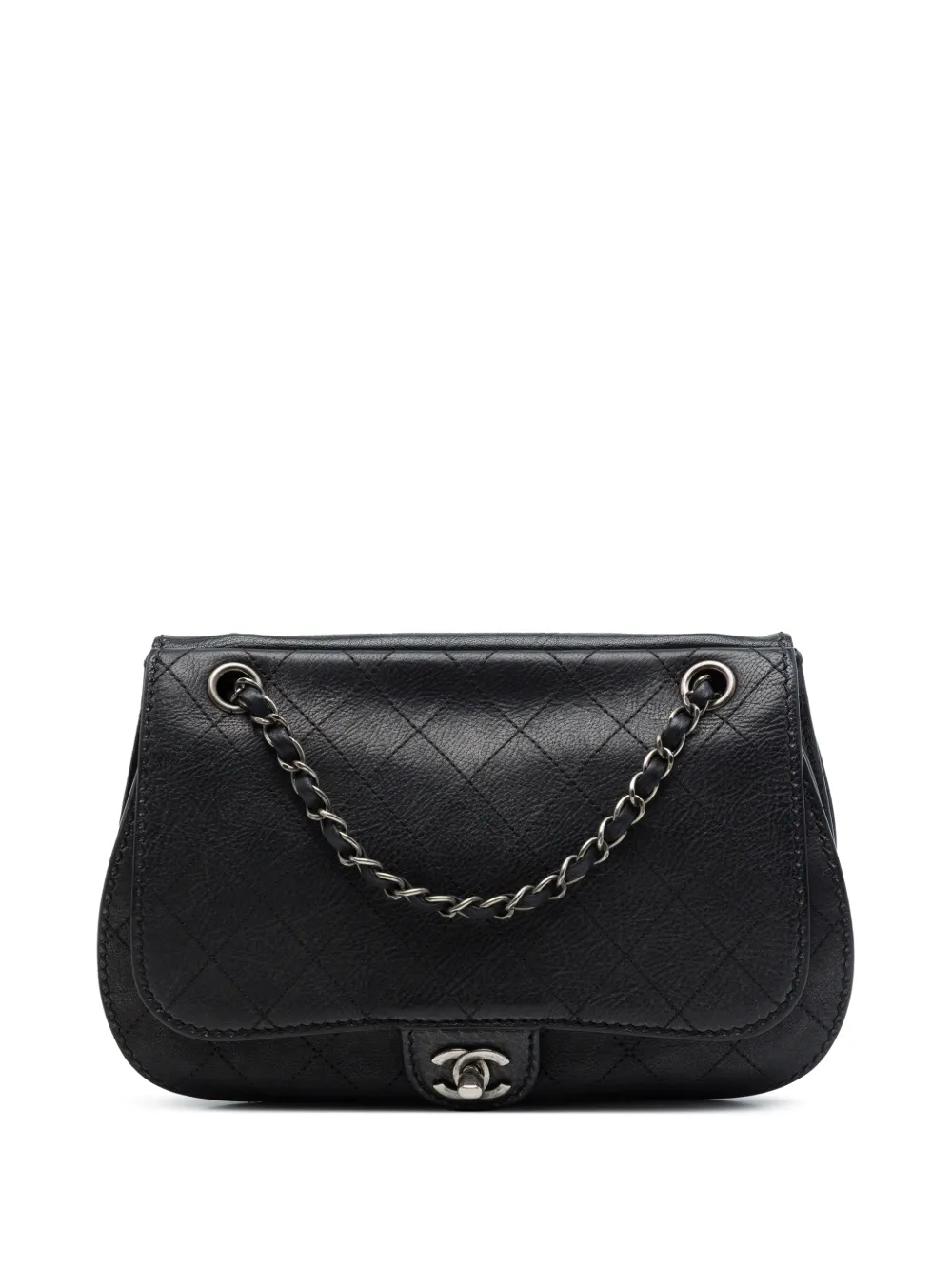 CHANEL Pre-Owned 2013-2014 Quilted Calfskin Coco Twin Flap crossbody bag - Nero