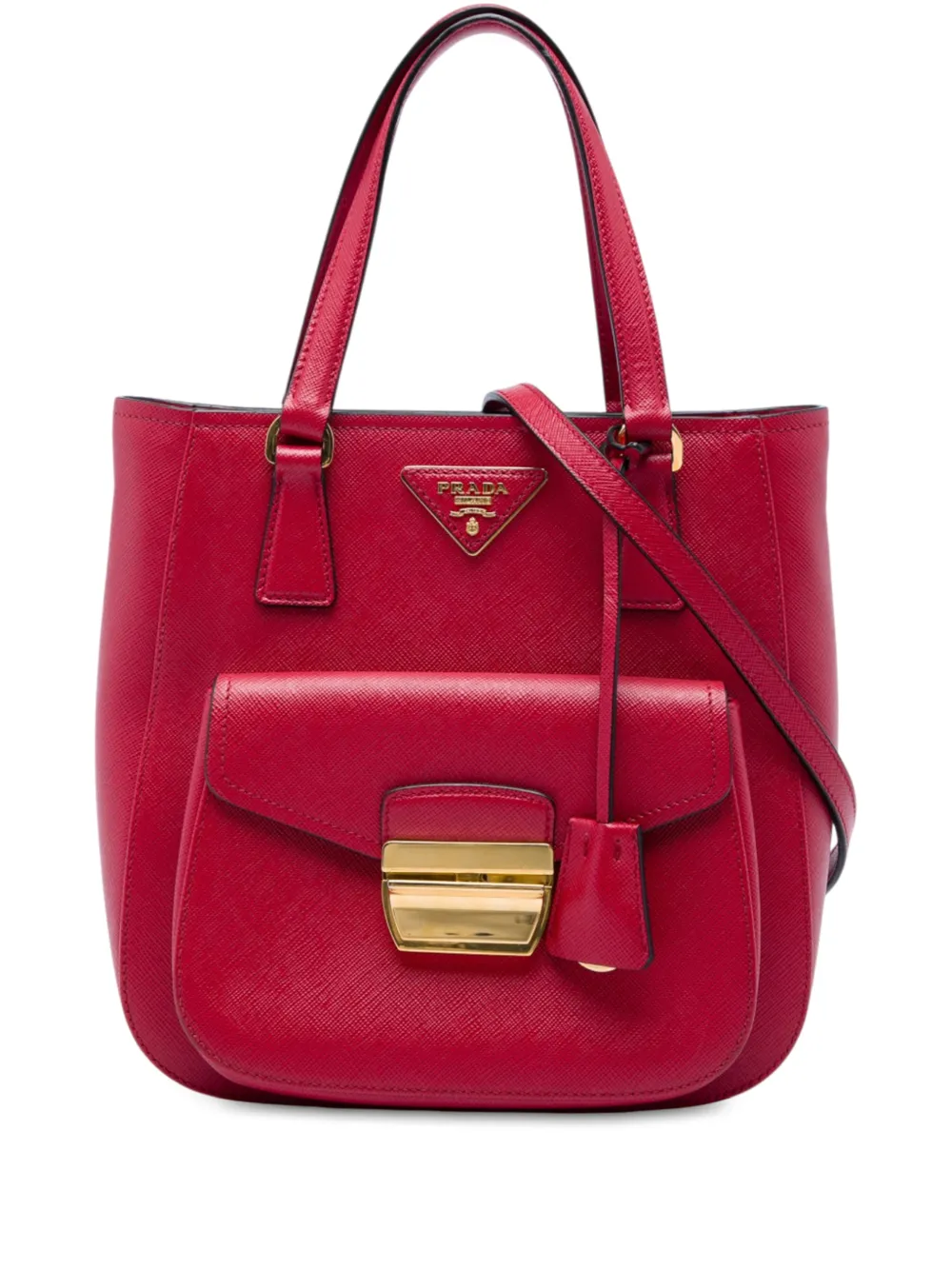 Prada Pre-Owned 2010-2026 Saffiano Lux Metropolis Tote satchel - Red