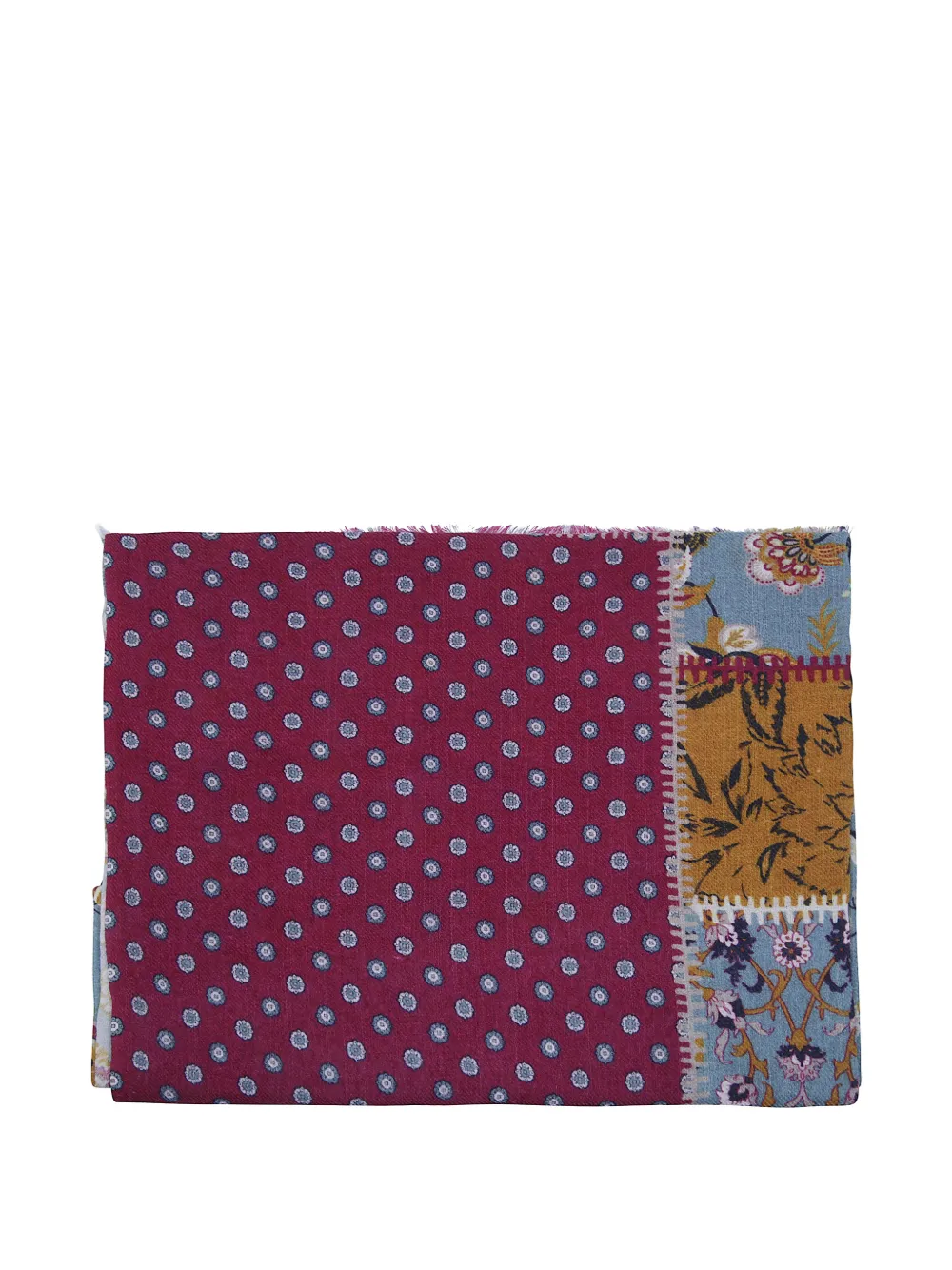Leathersmith of London patchwork floral-print scarf - Red