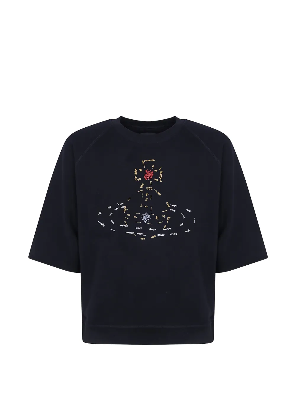 Vivienne Westwood Orb-embroidered raglan-sleeve T-shirt
