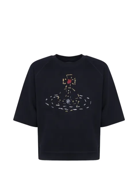 Vivienne Westwood Orb-embroidered raglan-sleeve T-shirt