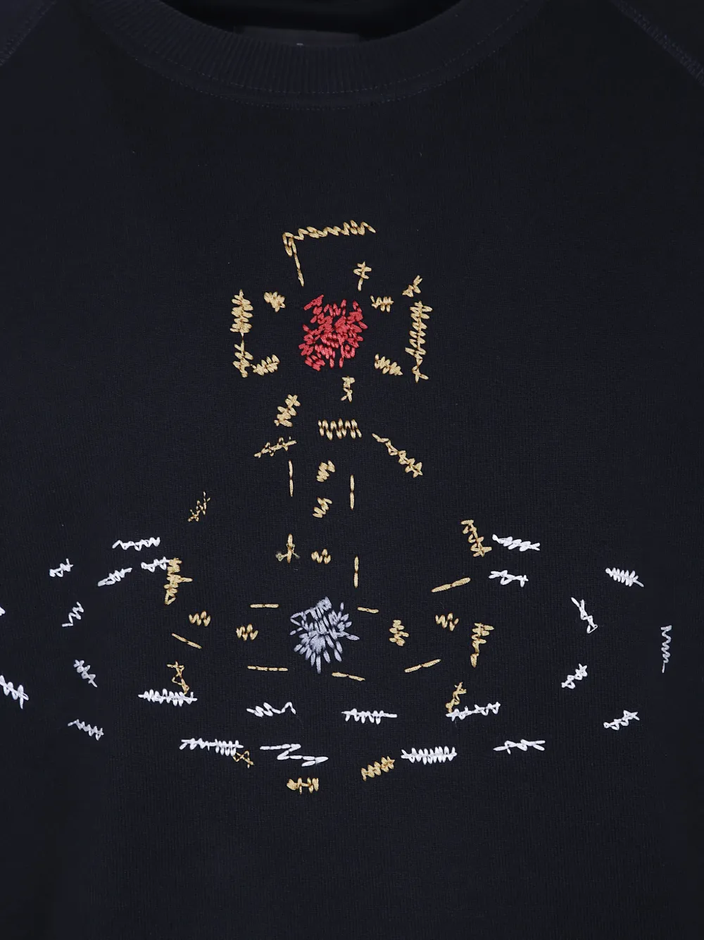 Vivienne Westwood T-shirt met raglanmouwen en geborduurd Orb-logo Zwart