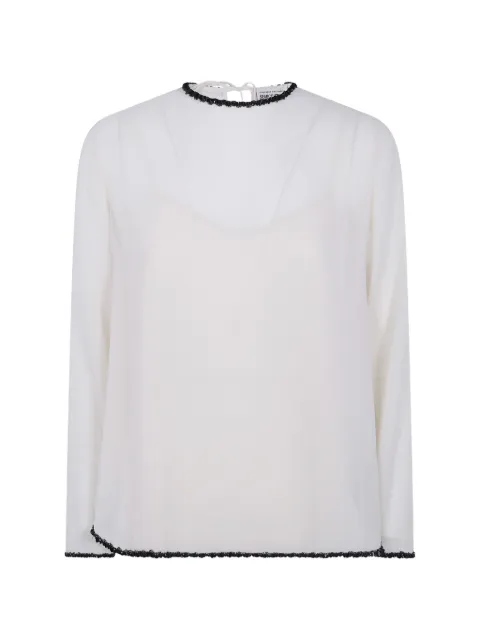 Semicouture Florinda bead-trim tie-fastening blouse