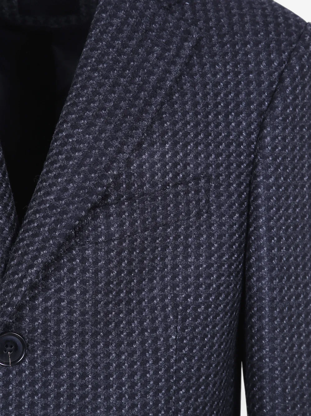Zegna Wollen jas met dubbele rij knopen Blauw