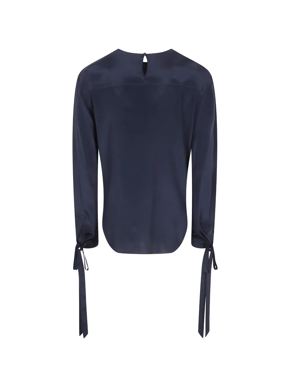 Alberta Ferretti Blouse met satijnen afwerking en strikmanchetten Zwart