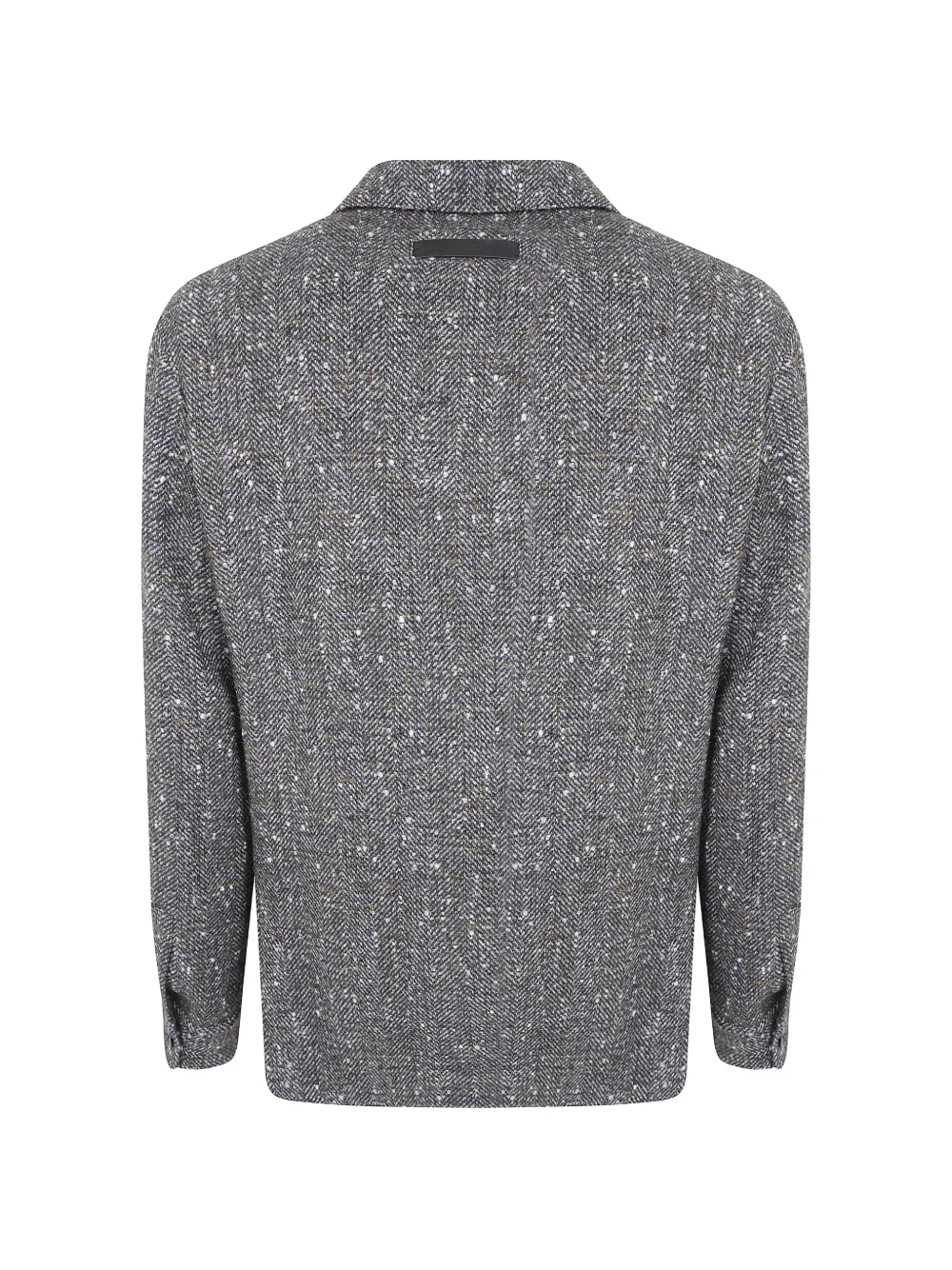 Zegna Shirtjack met visgraatpatroon en knopen Grijs