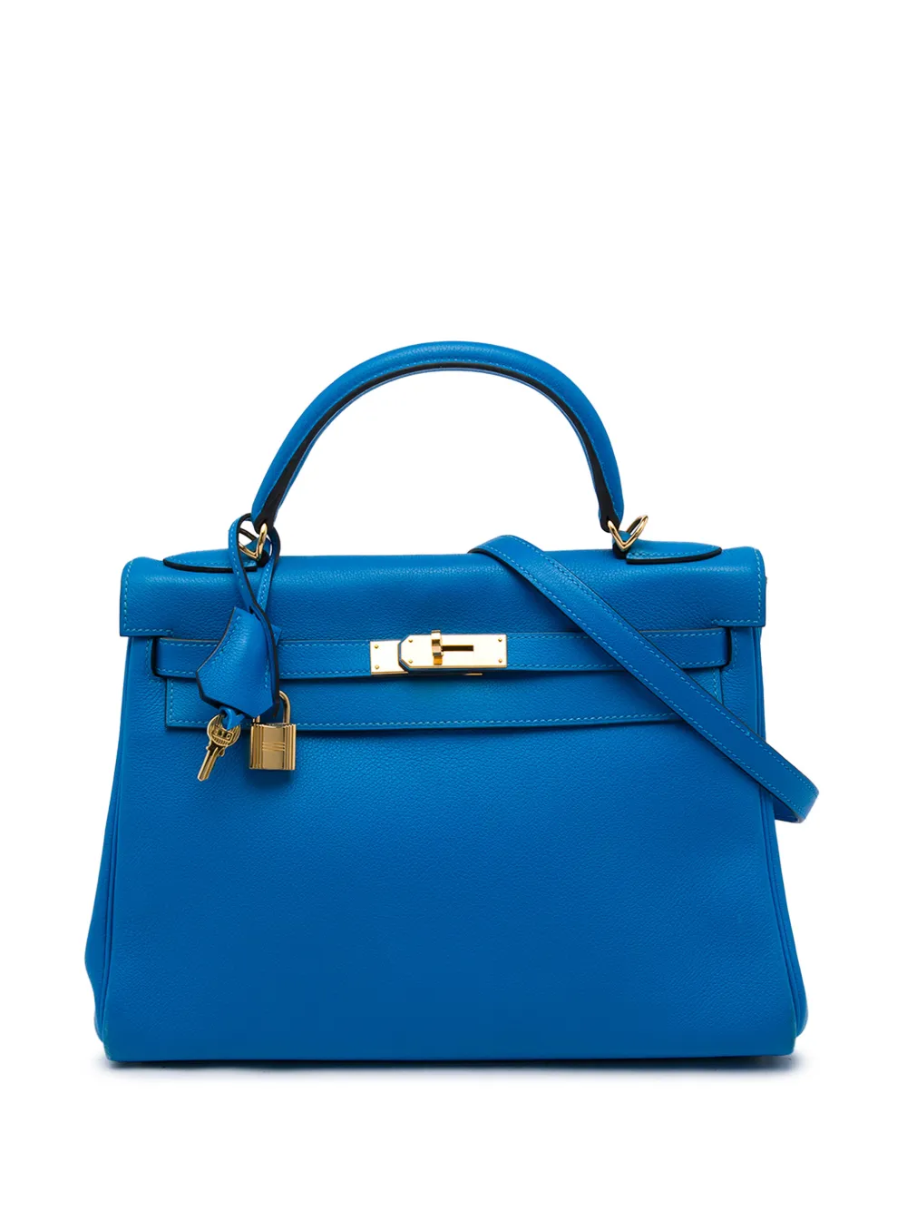 Hermès Pre-Owned 2016 Epsom Kelly Retourne Satchel-Tasche 32cm - Blau