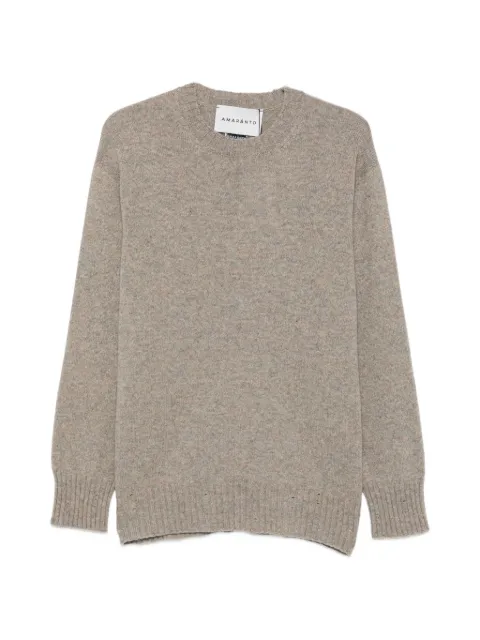 AMARANTO crew-neck ribbed-trim sweater