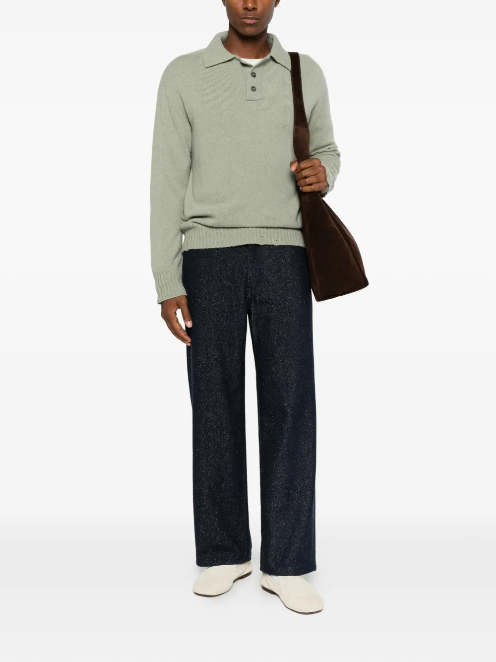 AMARANTO Fijngebreid poloshirt Groen