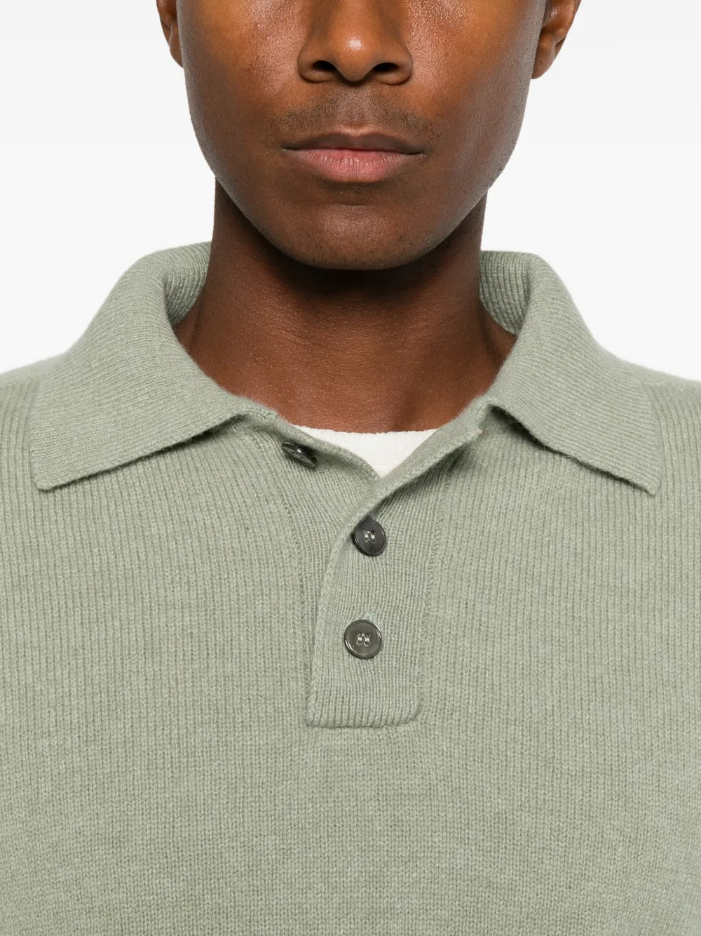 AMARANTO Fijngebreid poloshirt Groen