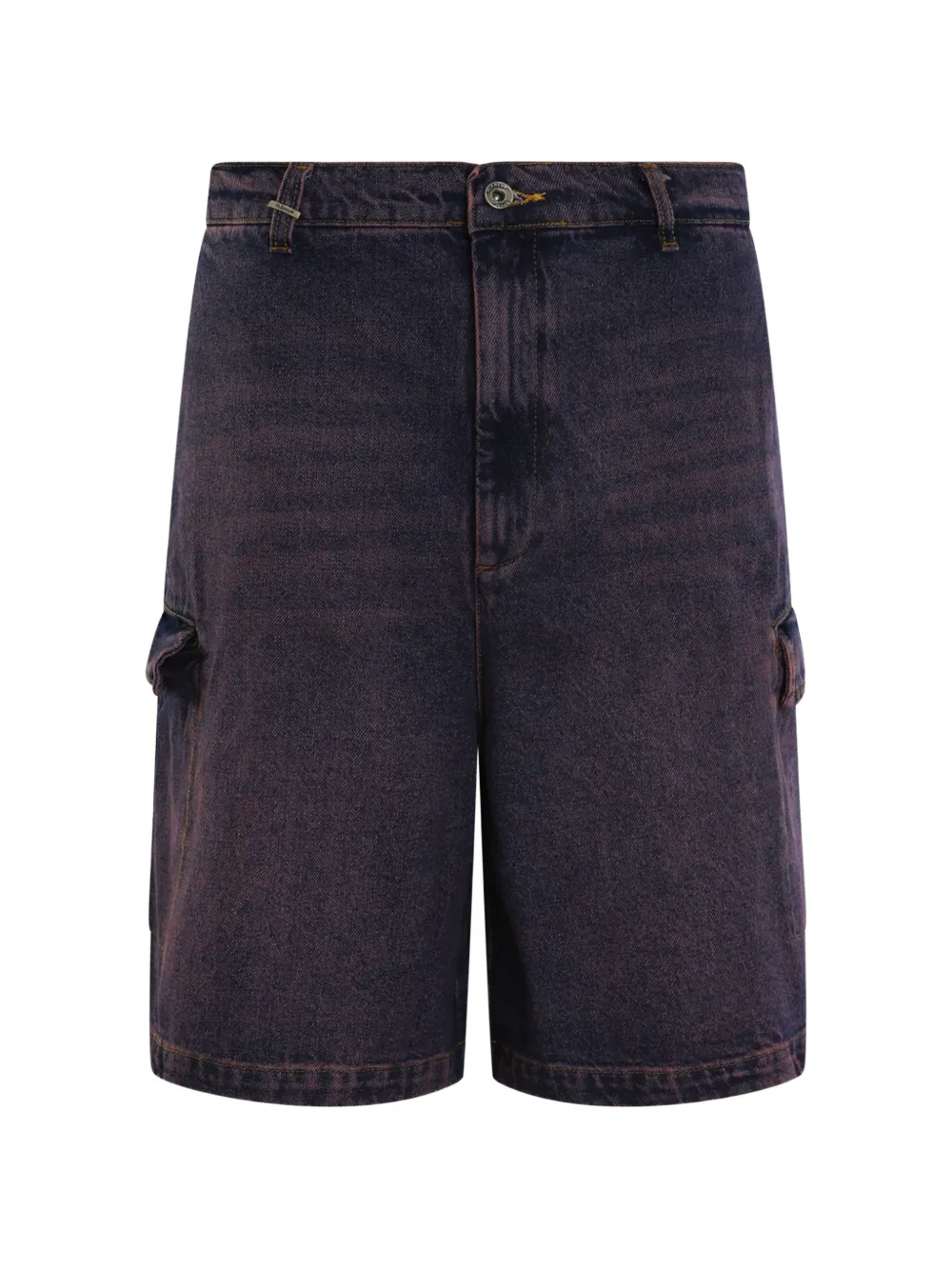 FLÂNEUR washed-denim cargo shorts - Viola