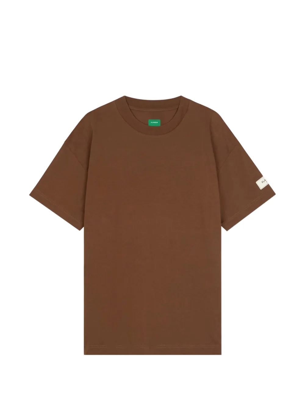 FLÂNEUR Atelier logo-patch T-shirt Bruin