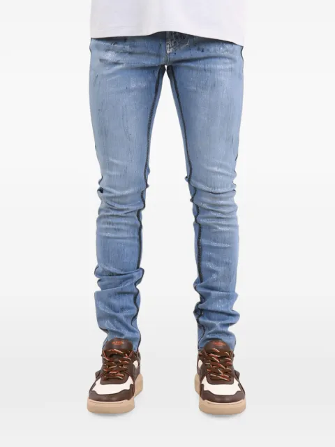 FLÂNEUR side-stripe skinny jeans