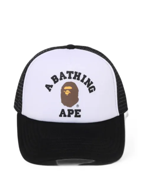A BATHING APE® College mesh trucker cap