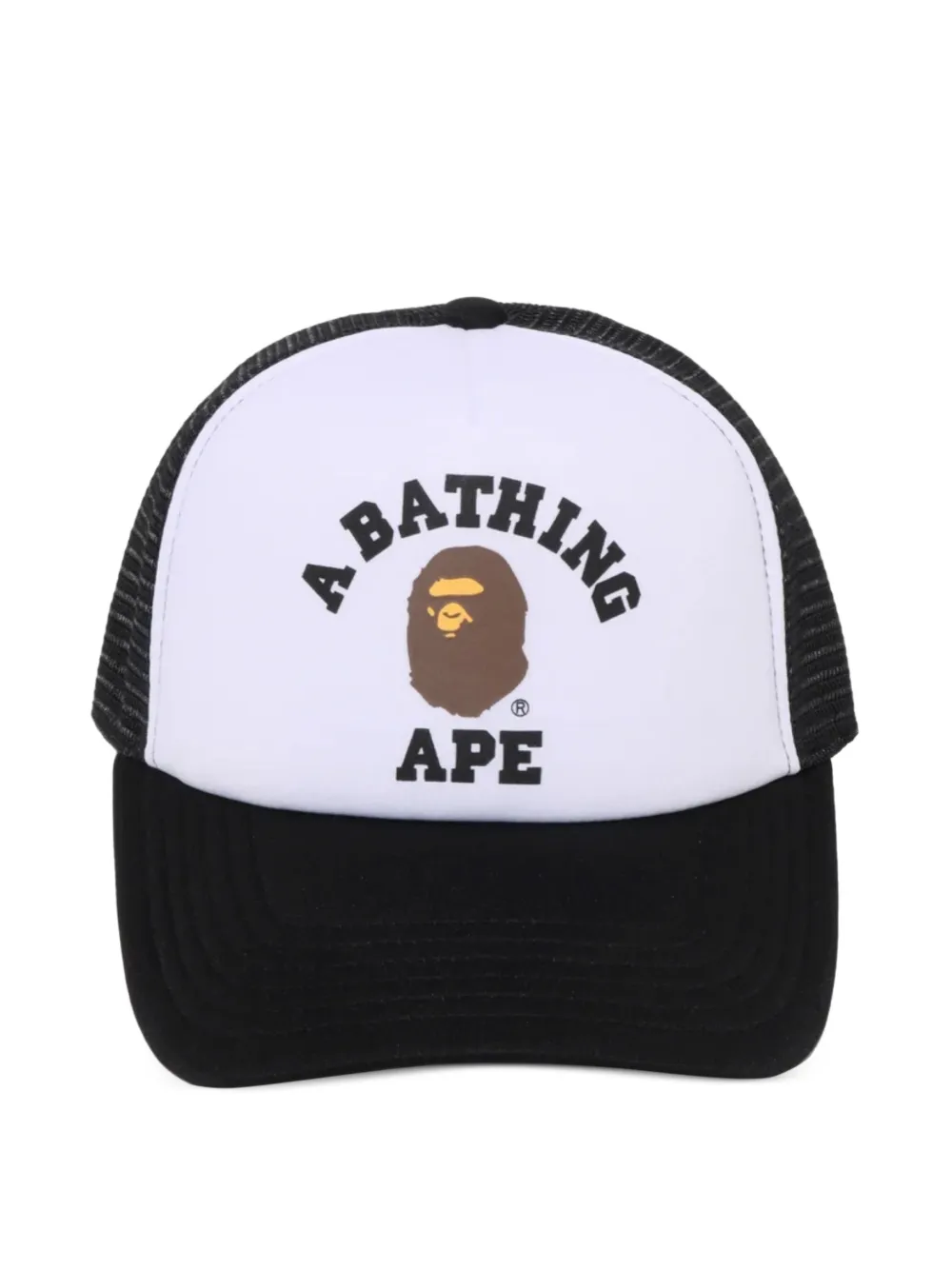 A BATHING APE® College mesh trucker cap - Bianco