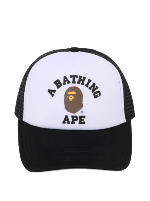 A BATHING APE® College mesh trucker cap