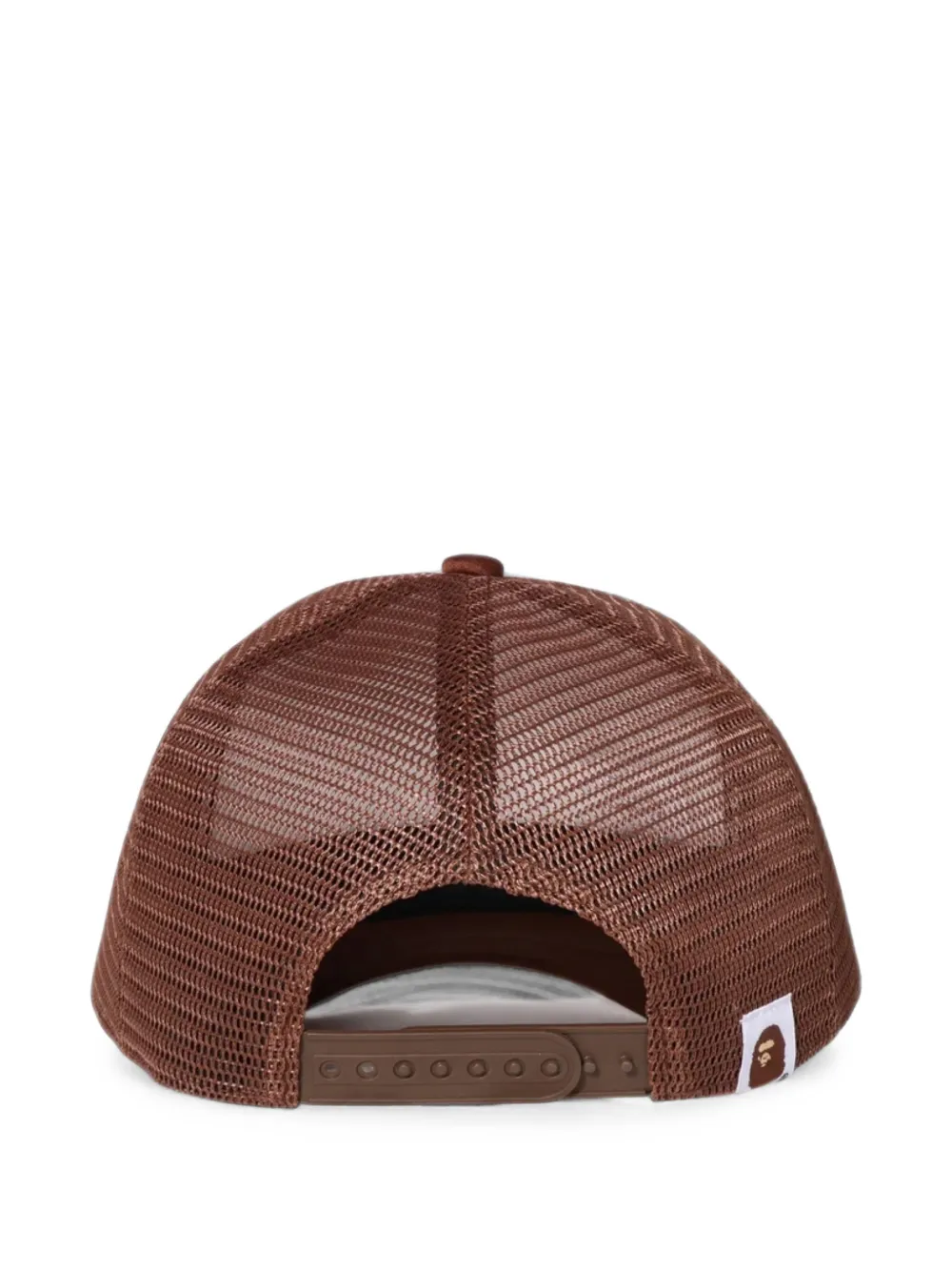 A BATHING APE Head truckerpet met mesh vlak Bruin