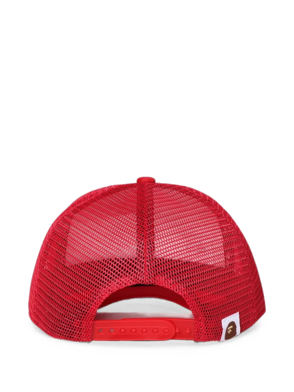 A BATHING APE College truckerpet met mesh vlak en logo-print Rood