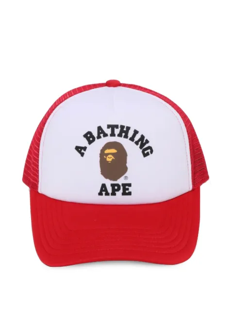 A BATHING APE® College logo-print mesh-panel trucker cap