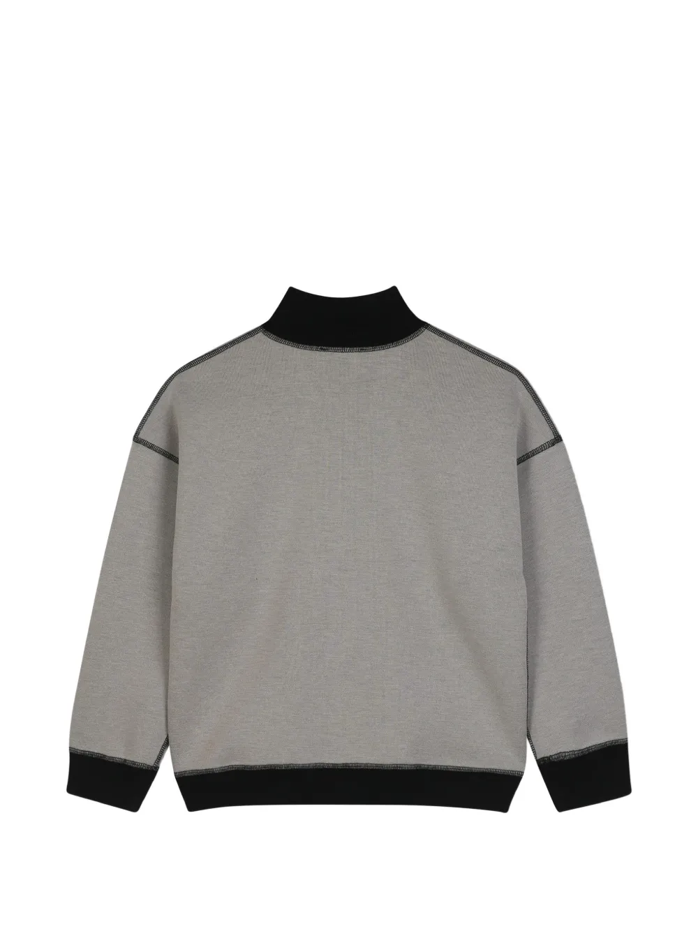 Dkny Kids Sweater met logo-print en kwartrits Beige